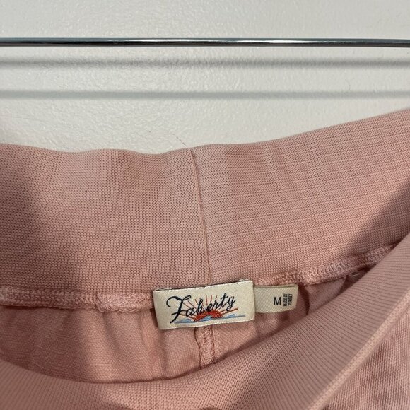 Faherty Arlie Day Linen Blend Jogger Pant in Light Pink Size Medium - Picture 3 of 8